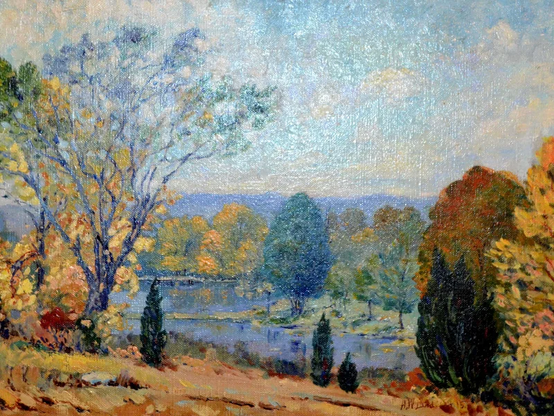 1860-Austin Willard Lord - Fiume Wilton, Silvermine, Connecticut, ottobre 1915